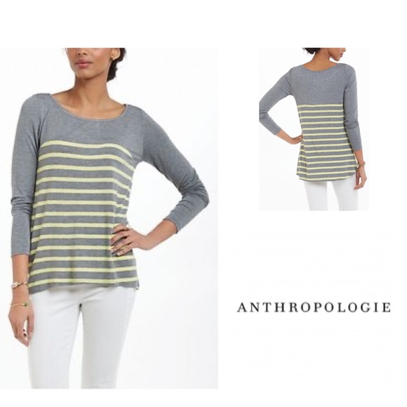 Anthropologie Tops - Anthropologie Bordeaux Striped Top